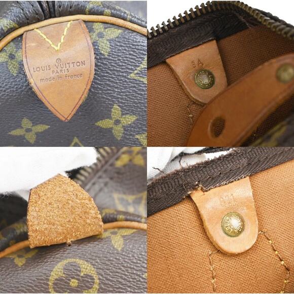 LOUIS VUITTON Speedy 30 Travel Hand Bag Monogram Leather Brown M41526 31KA125 - Picture 14 of 14